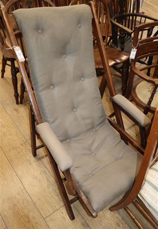 A Victorian deck chair